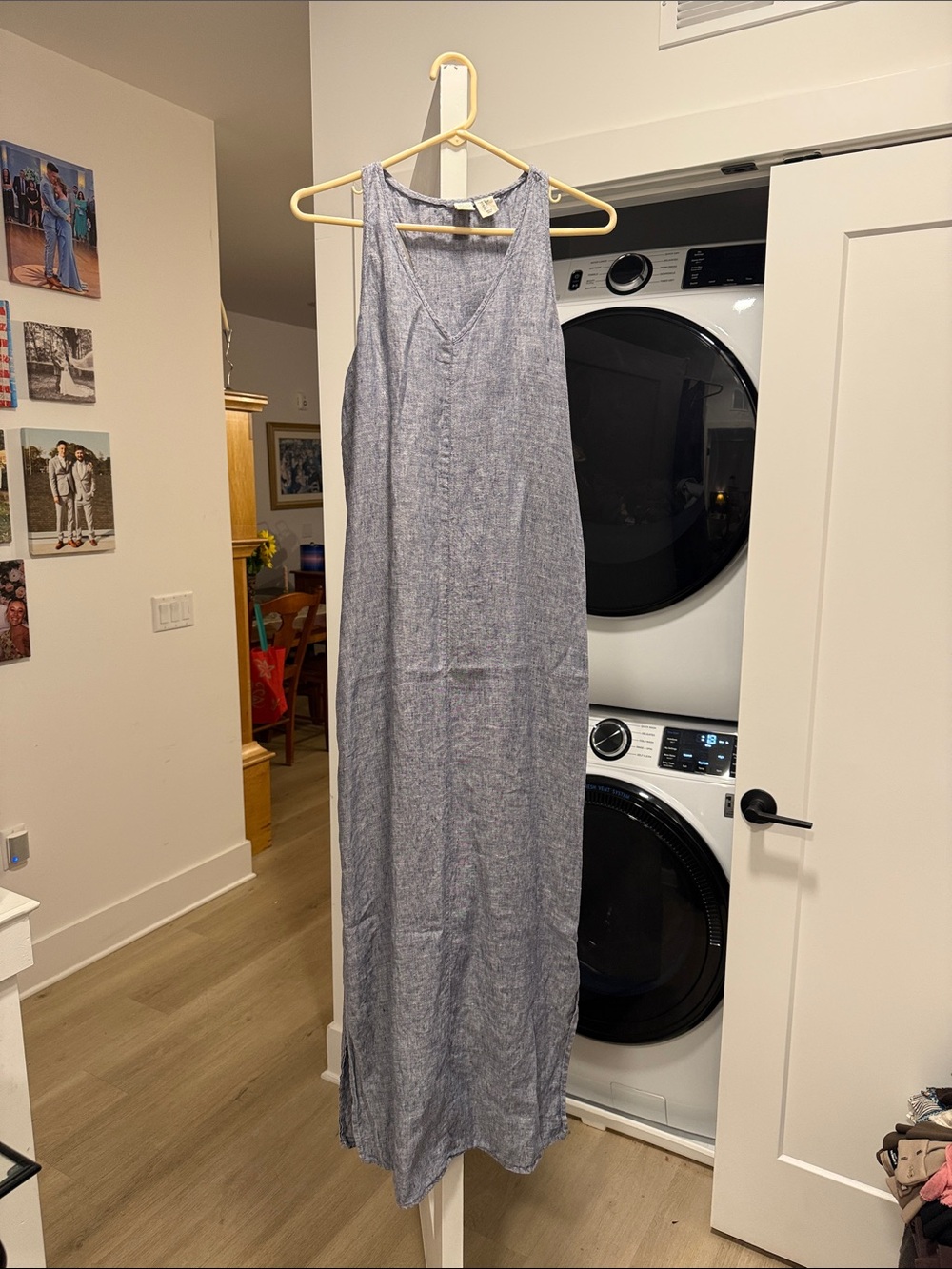 Artisan Ny Sleeveless Chambray Maxi Dress - Light Blue